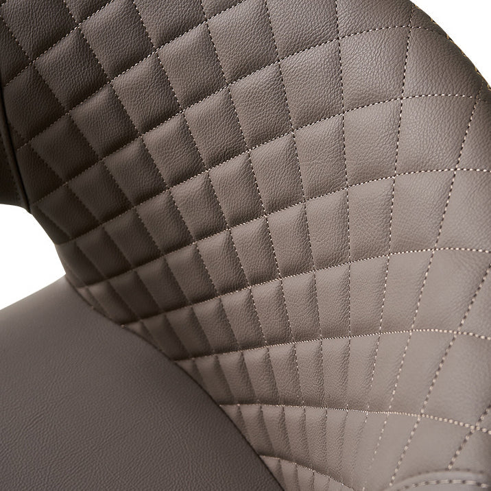 Minimalist Microfiber Wood Arc Dining Chair