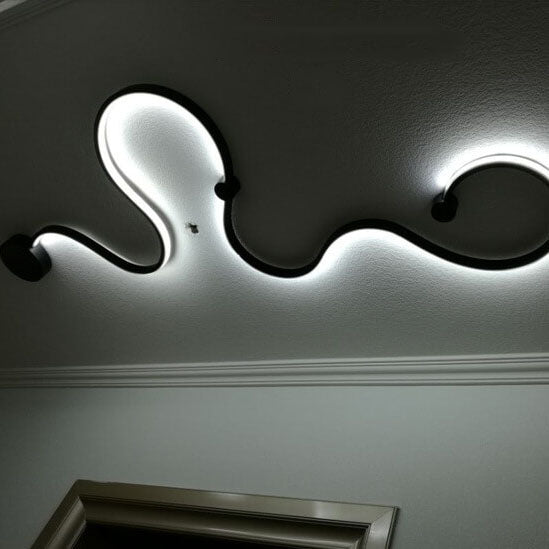 Modern Aluminum Snake Curved LED Sconce