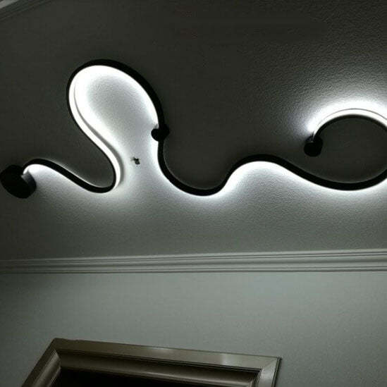 Modern Aluminum Snake Curved LED Sconce