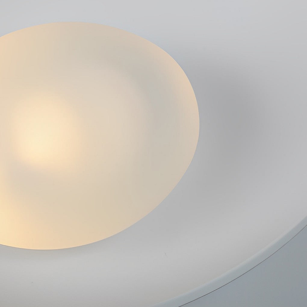 Round Creative Resin Glass White Nordic Decorative Wall Sconces Lighting-Lighom