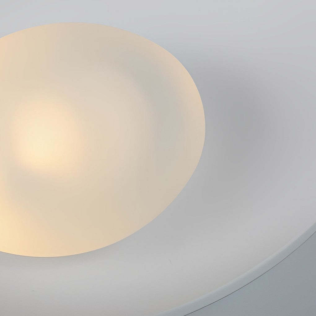 Round Creative Resin Glass White Nordic Decorative Wall Sconces Lighting-Lighom