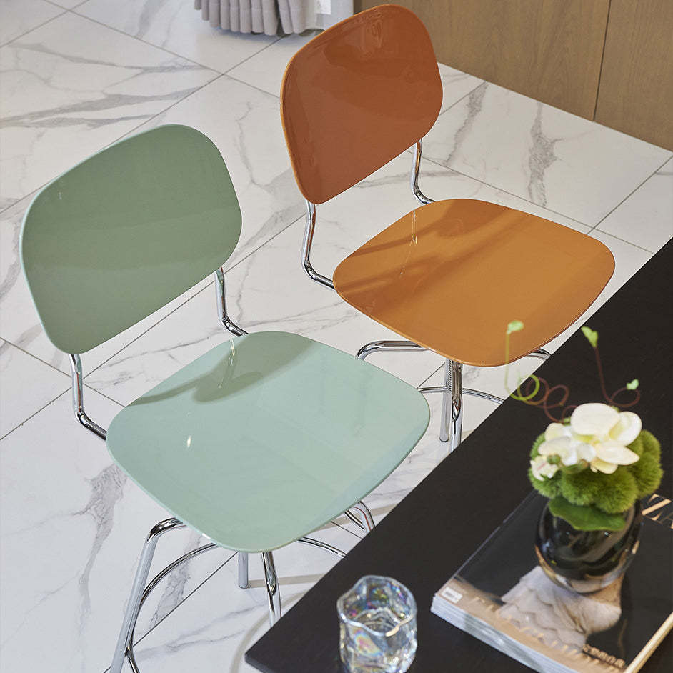 Scandinavian Plastic Metal Bar Stool