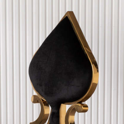 Contemporary Spade Velvet Titanium Dining Chair