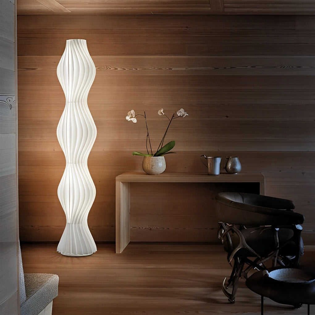 Modern Coastal LED Wavy Floor Lamp-Lighom