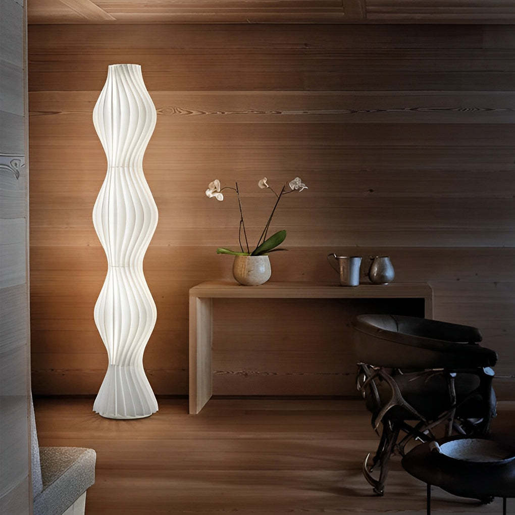 Modern Coastal LED Wavy Floor Lamp-Lighom