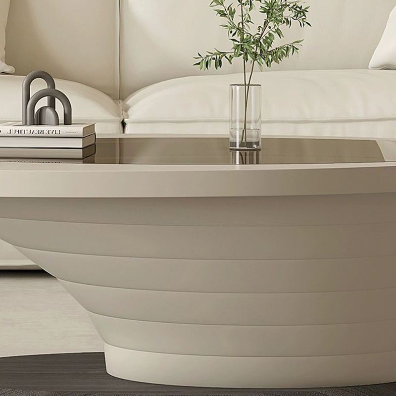 Luxury Oval Glass Coffee Table