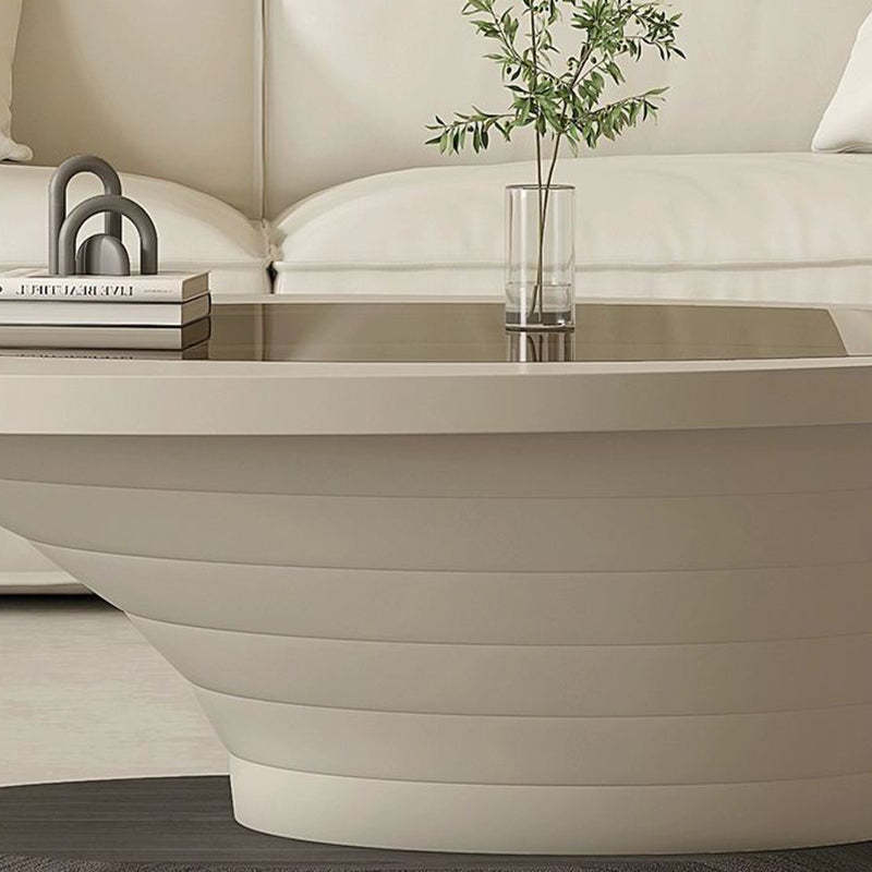 Luxury Oval Glass Coffee Table