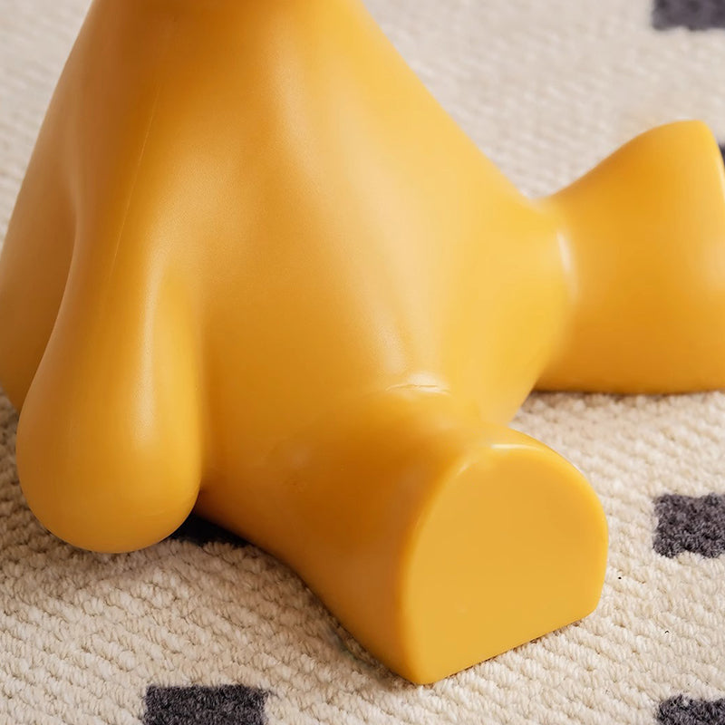 Scandinavian Cartoon Bear Base End Table — Gray