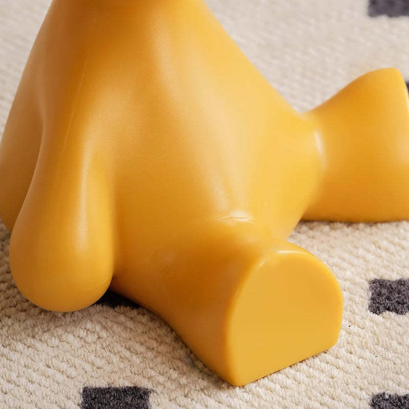 Scandinavian Cartoon Bear Base End Table — Gray