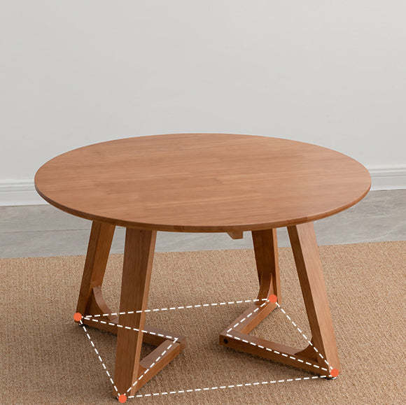 Contemporary Wood V-Leg Coffee Table