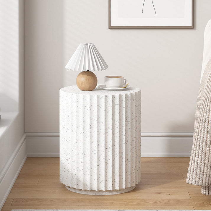 Minimalist Cylinder Wave Marble Coffee Table