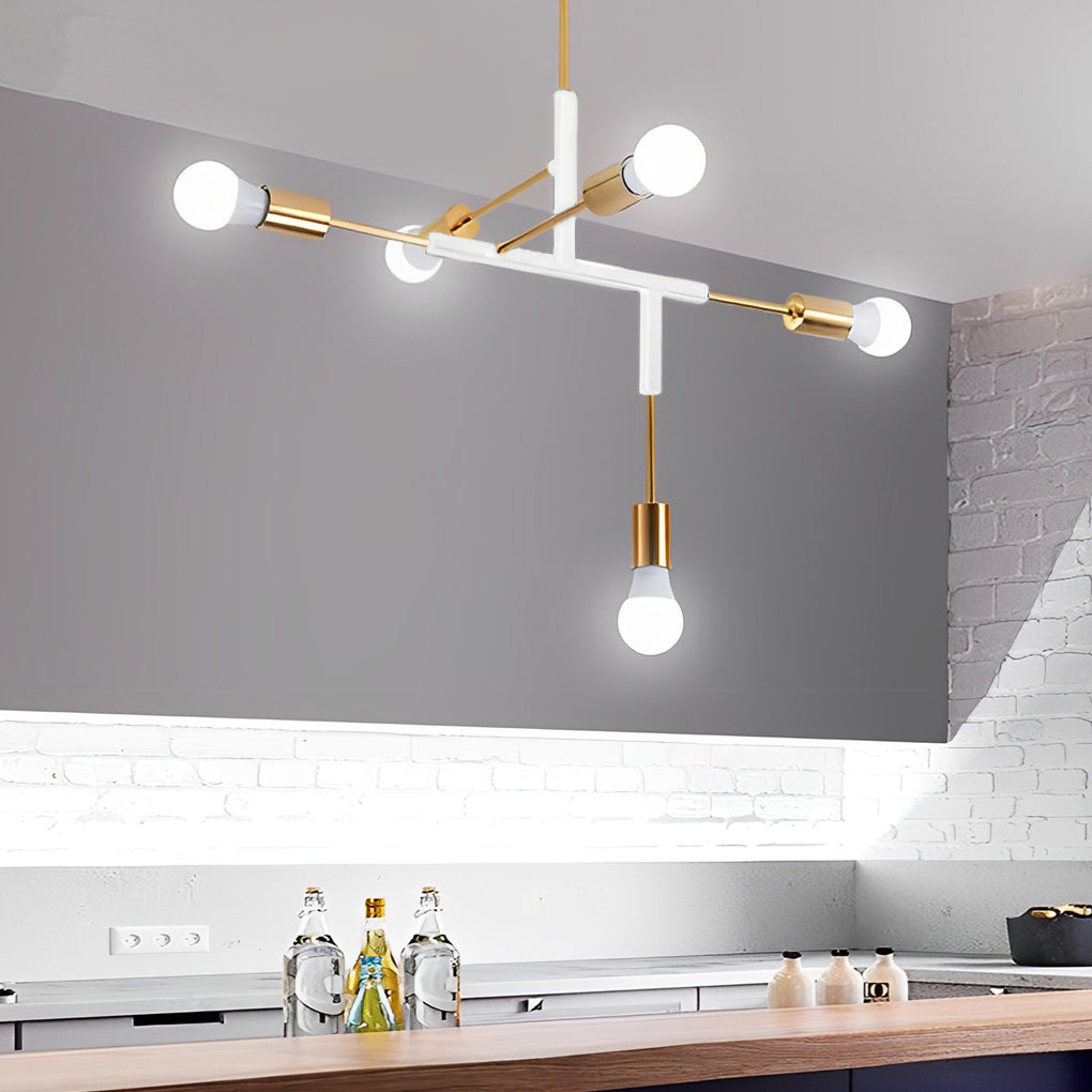 5-Light Branch Iron Modern Pendant Chandelier