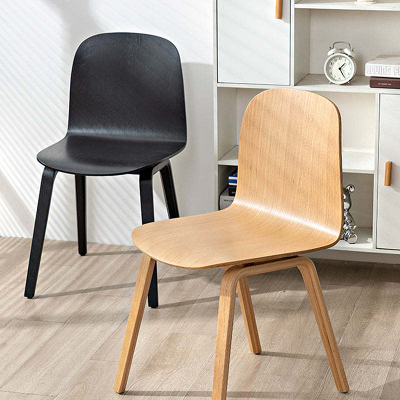 Nordic Solid Wood Dining Chair — Black
