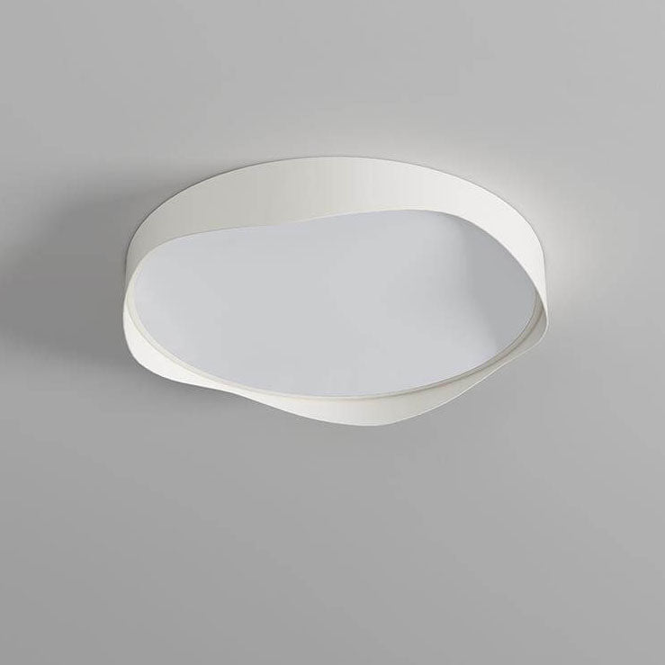 Nordic Minimalist Round Curve LED Flush Mount Light