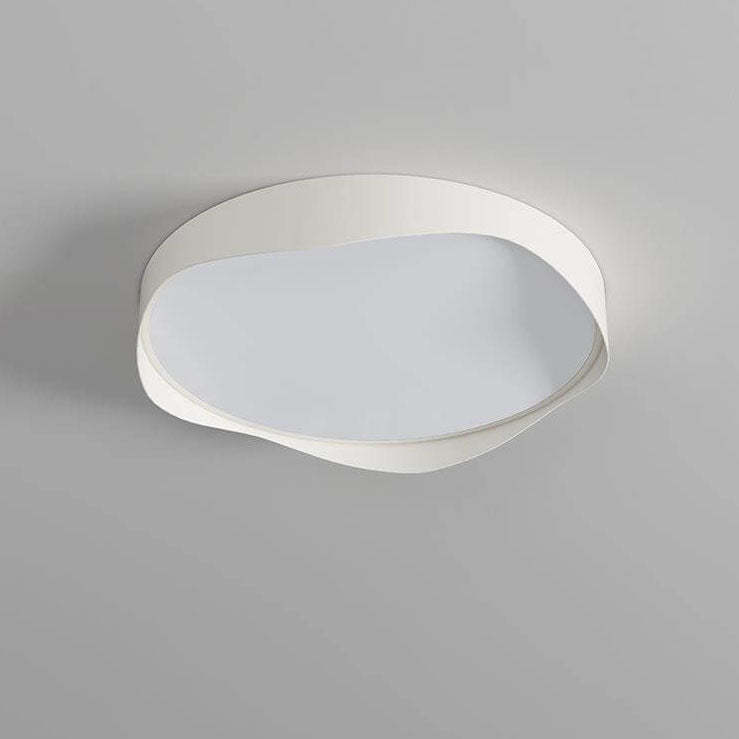 Nordic Minimalist Round Curve LED Flush Mount Light