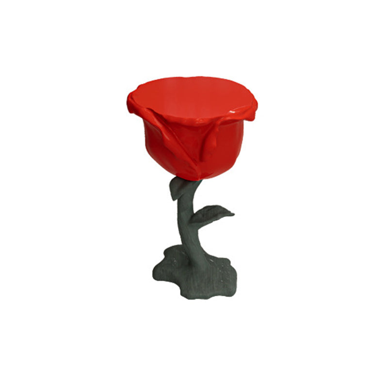 Contemporary Red Rose Shape Coffee Table