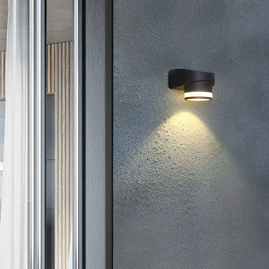 Round Up and Dawn Light LED Waterproof Black Outdoor Wall Washer Lights-Lighom