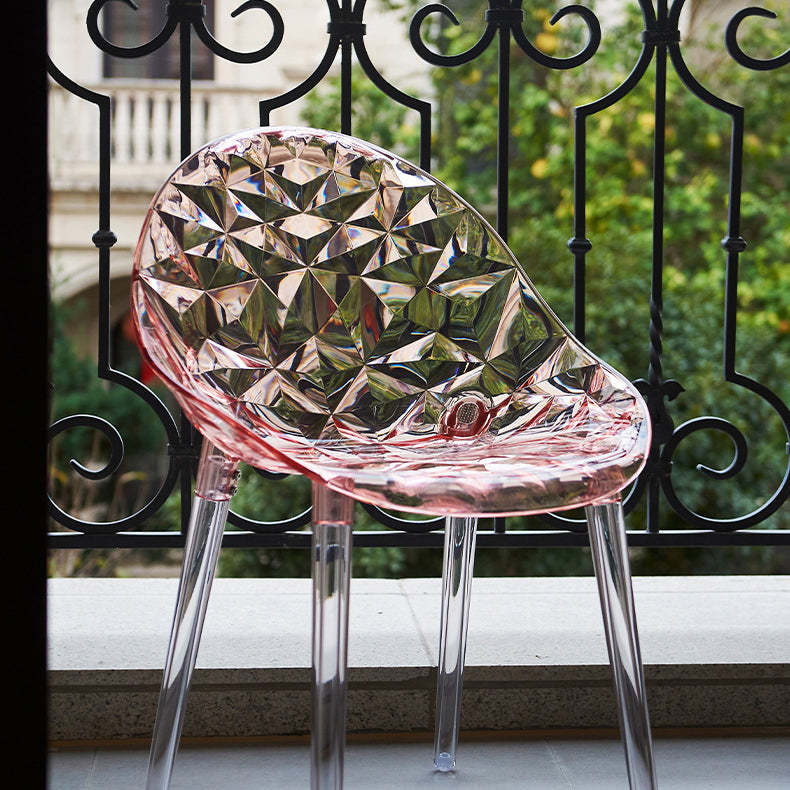 Minimalist Square Acrylic Four-Leg Chair