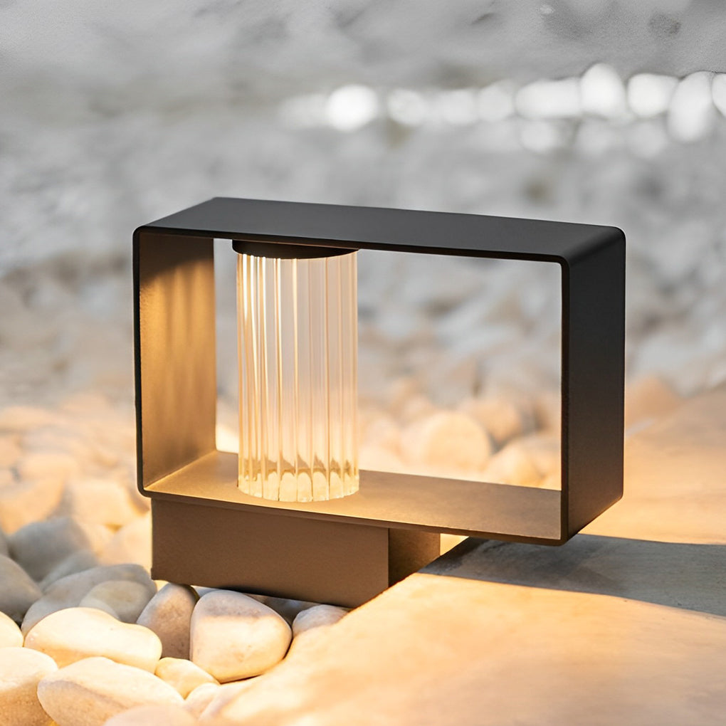Modern Ribbed Acrylic Solar Path Light