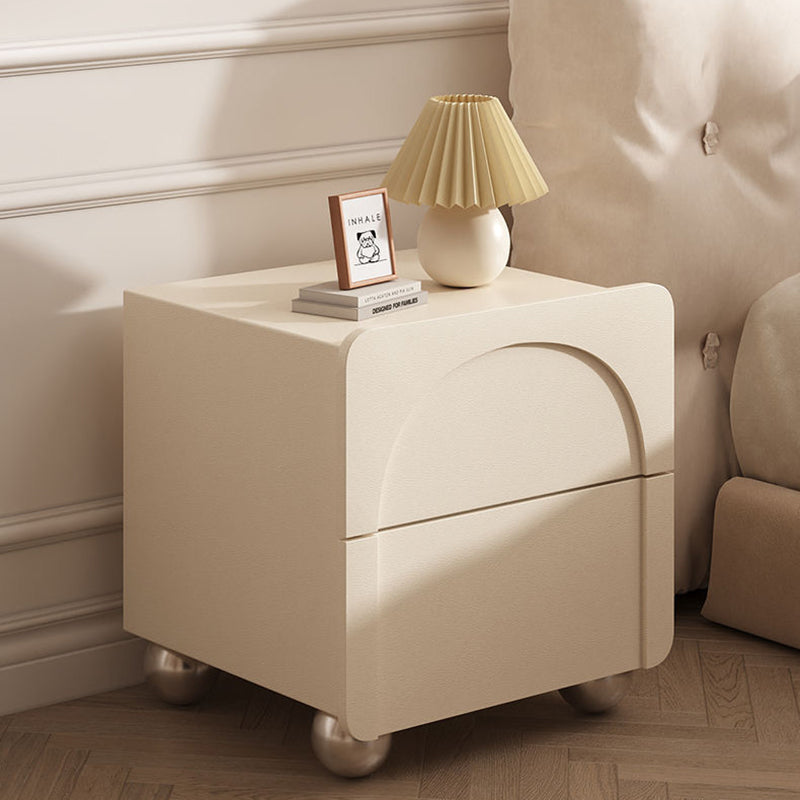 Minimalist Ball-Base Carbon Steel Nightstand
