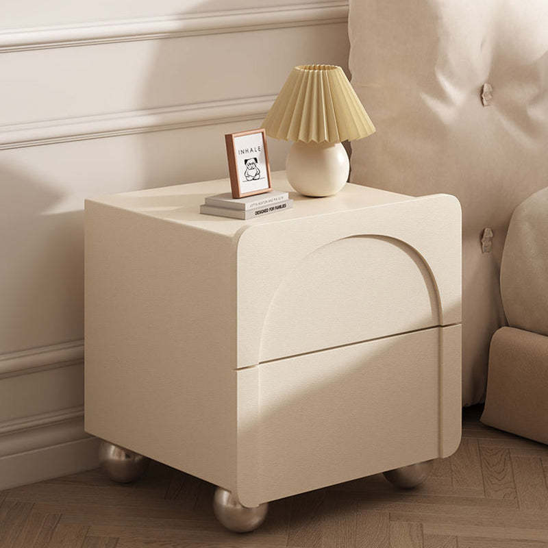 Minimalist Ball-Base Carbon Steel Nightstand