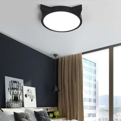 Nordic Macaron Cat LED Kids Flush Mount Light