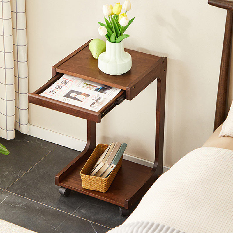 Minimalist Wood Side Table 2-Tier