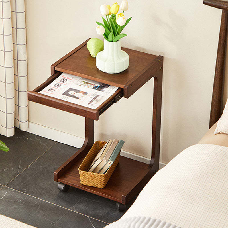 Minimalist Wood Side Table 2-Tier