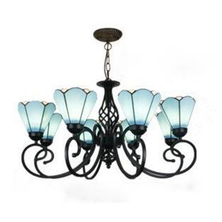 European Tiffany Glass Chandelier