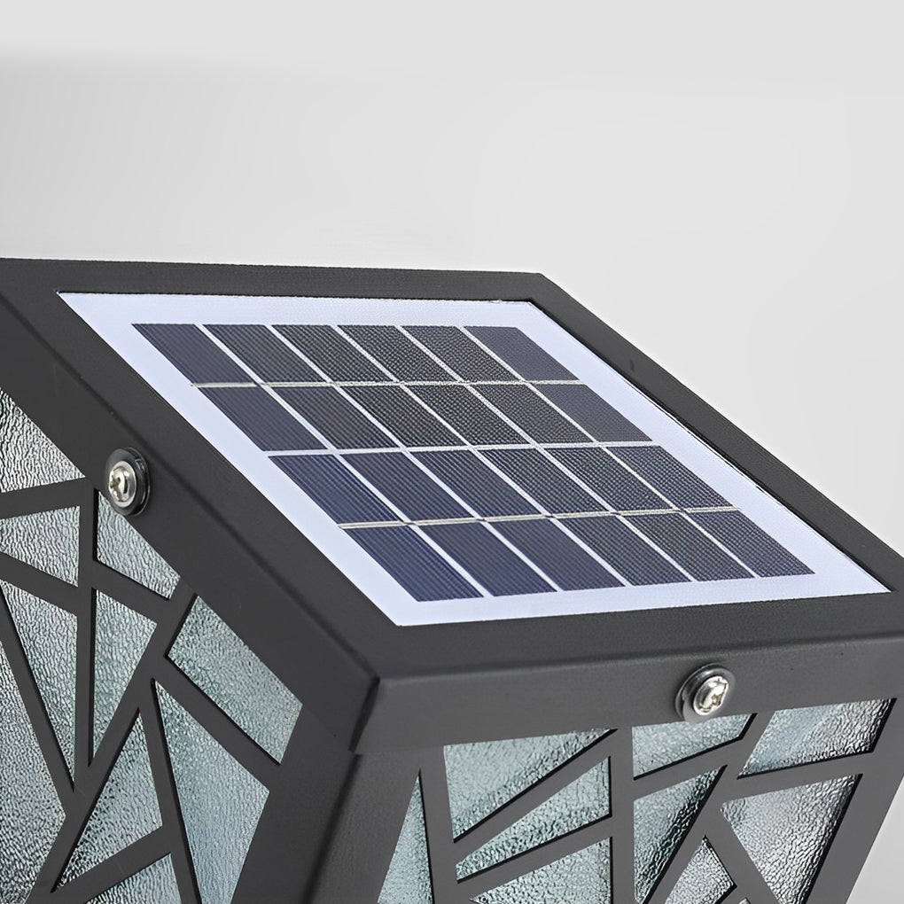 Retro LED Waterproof Black Modern Solar Path Lights Outdoor Lawn Light-Lighom