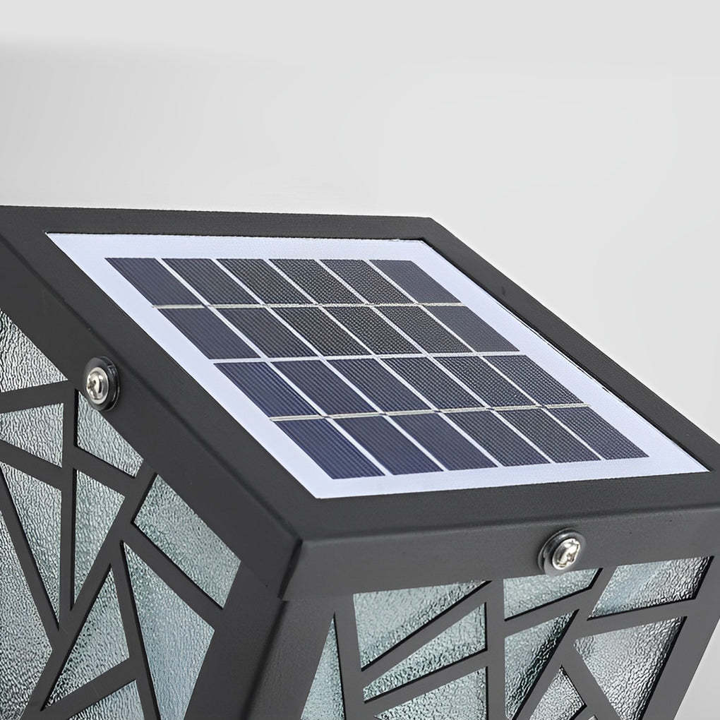 Retro LED Waterproof Black Modern Solar Path Lights Outdoor Lawn Light-Lighom