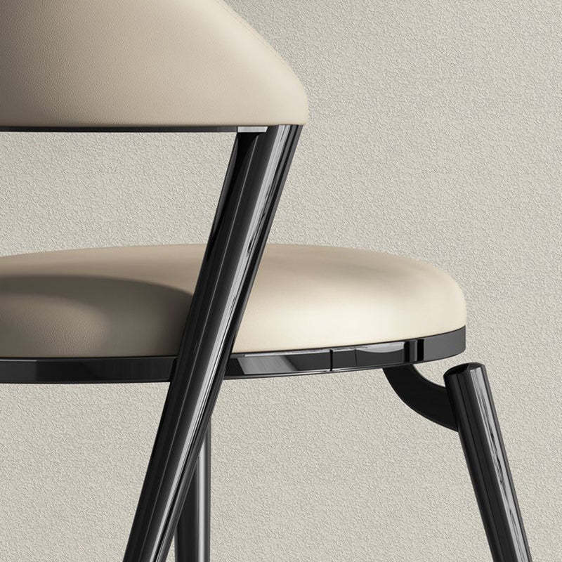 Modern Cushion Lambswool Titanium Dining Chair — Light Brown