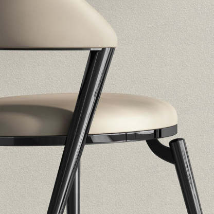 Modern Cushion Lambswool Titanium Dining Chair — Light Brown