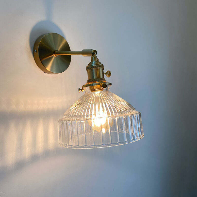 Nordic Dome Glass Brass Wall Sconce