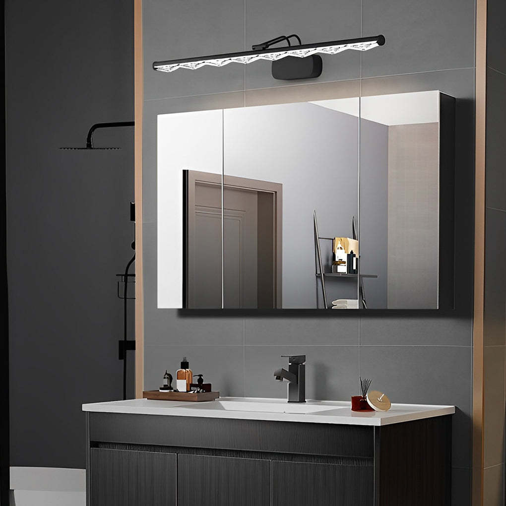 Crystal-Like Bathroom Vanity Light with Multi-Faceted Prismatic Acrylic Shade-Lighom