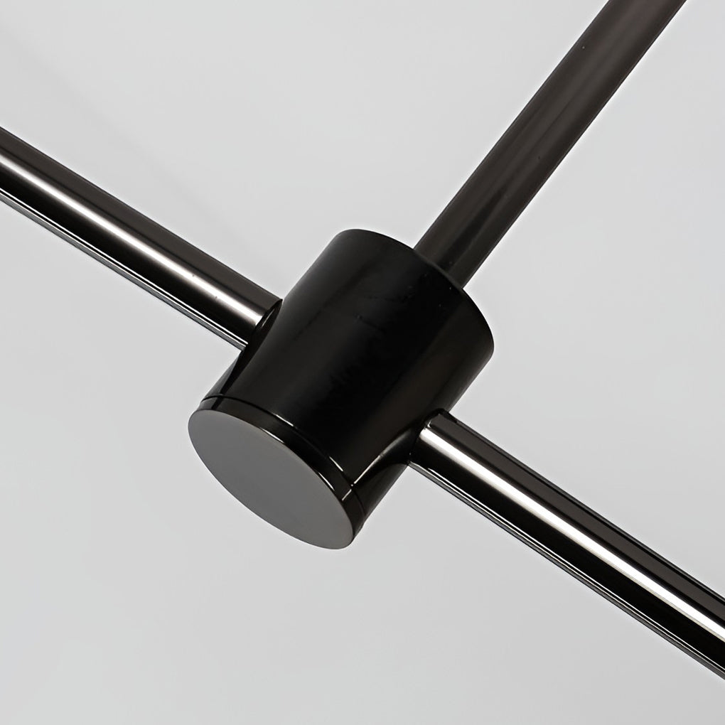 Geometric Linear Black Modern Pendant Chandelier
