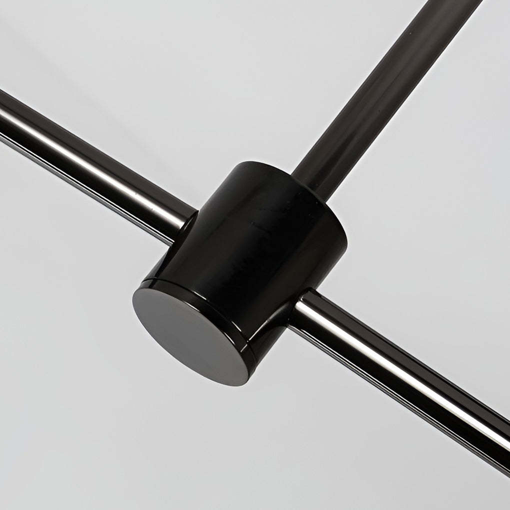 Geometric Linear Black Modern Pendant Chandelier