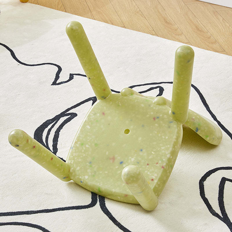 Nordic Plastic Cartoon Low Stool — Blue