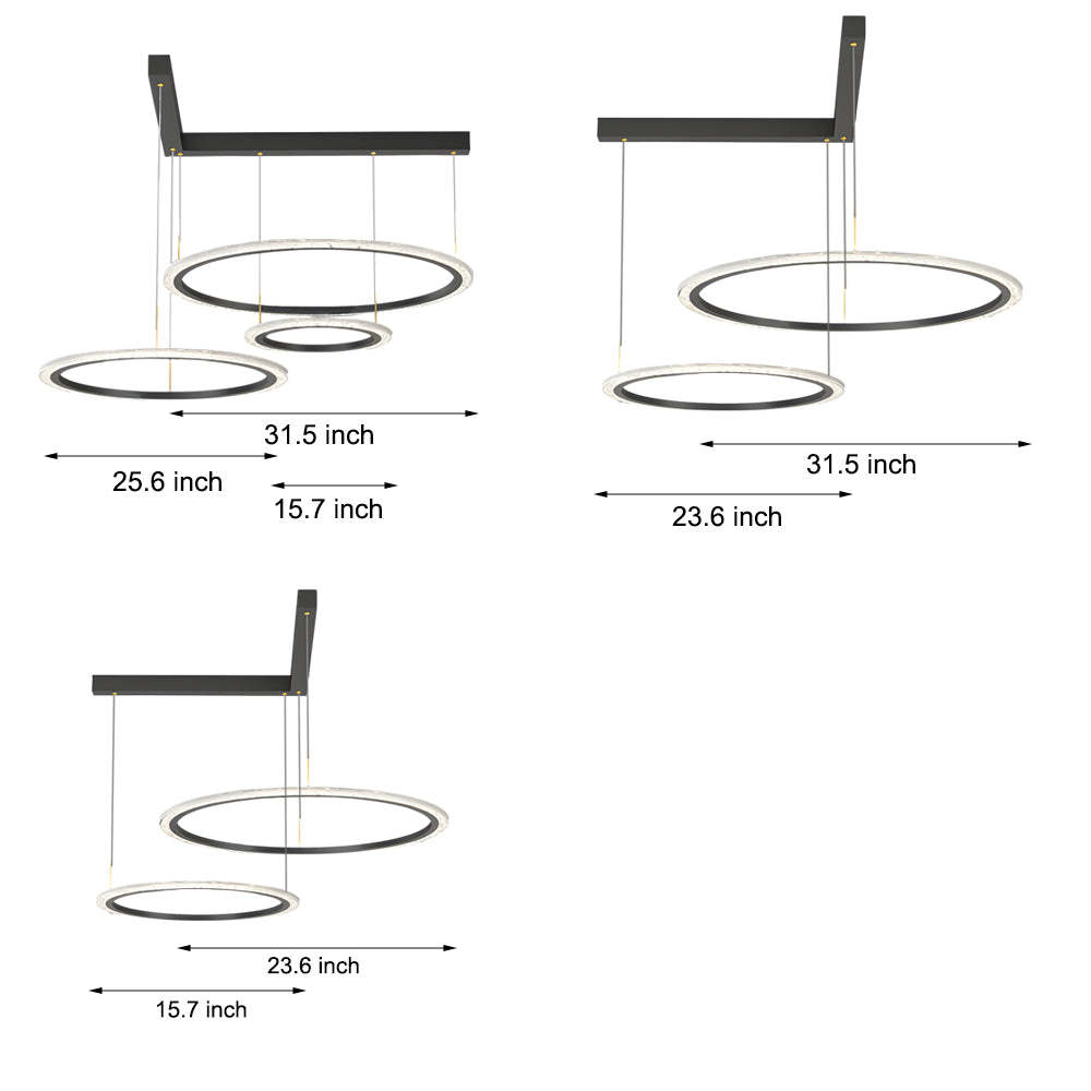 2/3-Circle Ring Minimalist Modern Ceiling Light