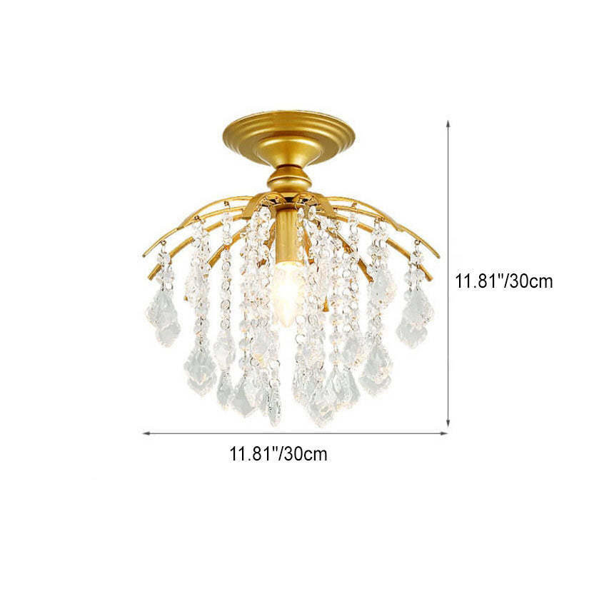 Scandinavian Iron Round 1-Light Ceiling Light