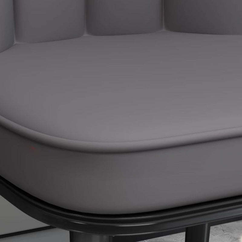 Modern PU Leather Wing-Back Dining Chair — Dark Brown + Gold Legs