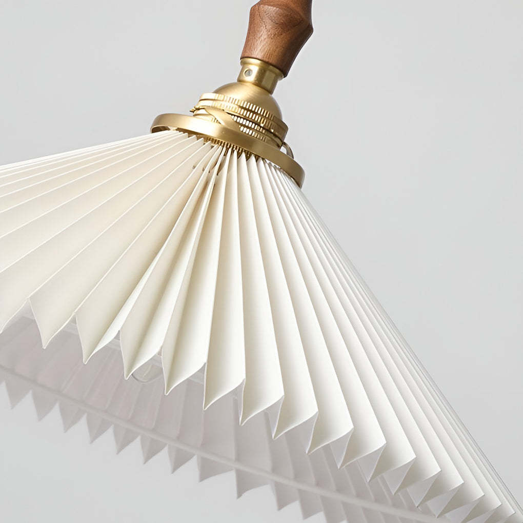 Classic Pleated White Nordic Pendant Wall Lamp