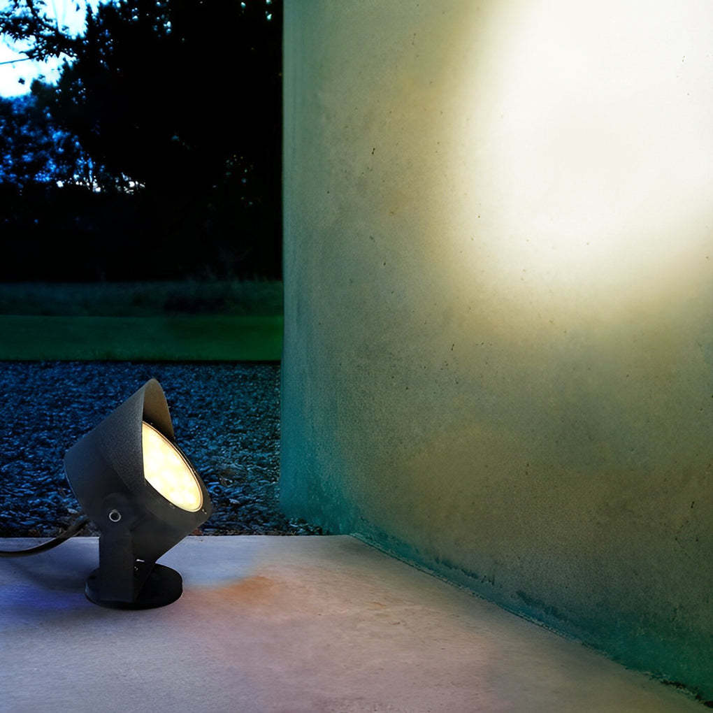 Adjustable Anti-Slip Black Modern Outdoor Spotlight