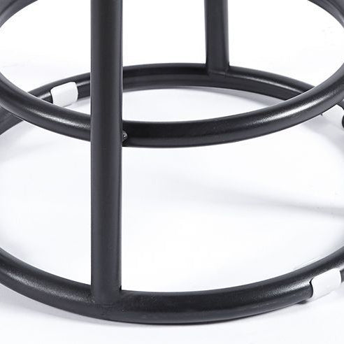 Modern Leather Steel Cotton Round Bar Stool — Other Color Please Contact