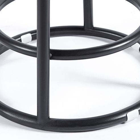 Modern Leather Steel Cotton Round Bar Stool — Other Color Please Contact