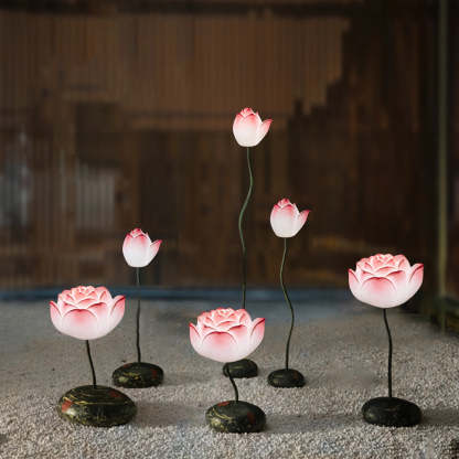 Short Fancy Lotus Aesthetic LED Flower Floor Lamp