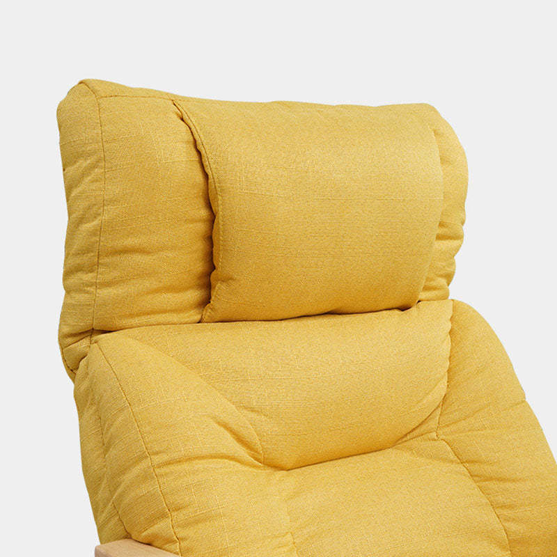 Nordic Fabric Wood Accent Chair — Pink