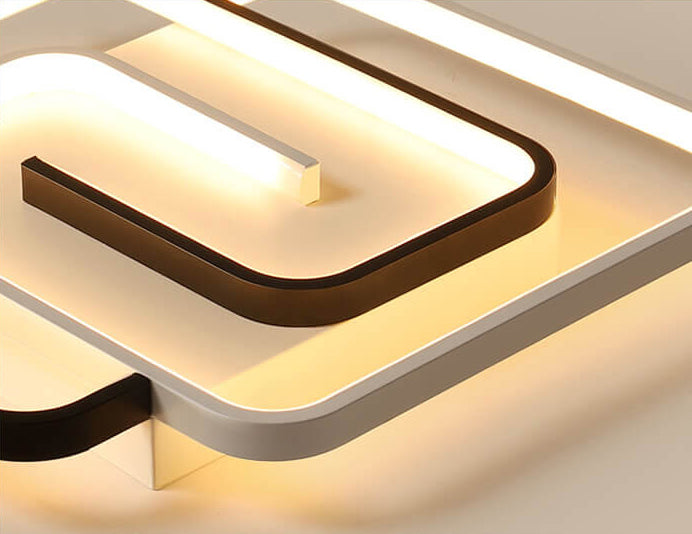 Modern Square Ring Aluminum LED Ceiling Light