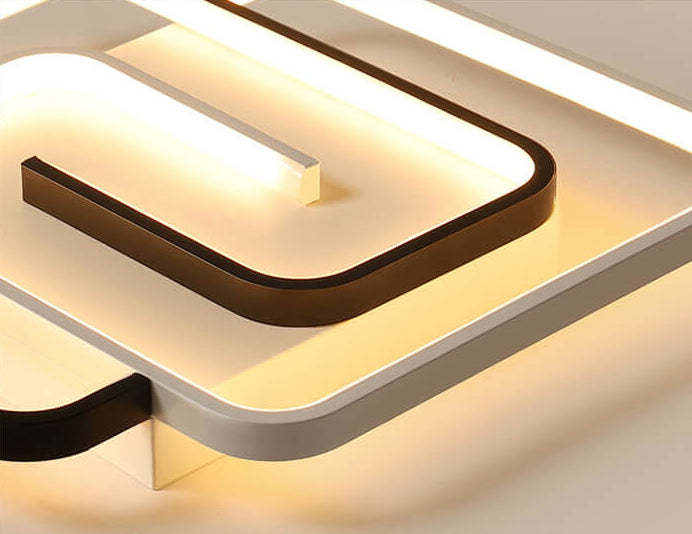 Modern Square Ring Aluminum LED Ceiling Light