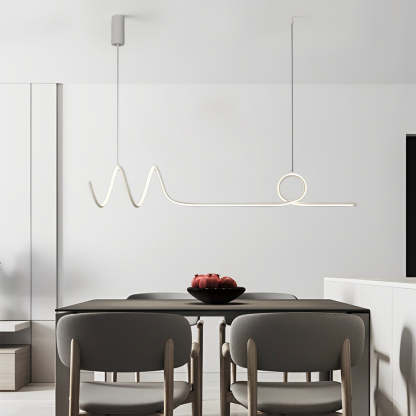 Minimalist Wave Circular Dimmable LED Smart Chandelier